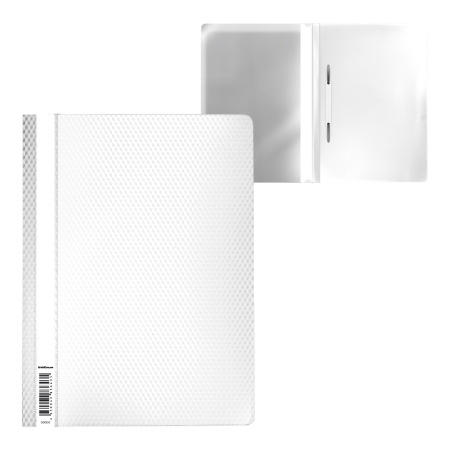 Скоросшиватель пласт.проз.верх  Diamond Total White белая