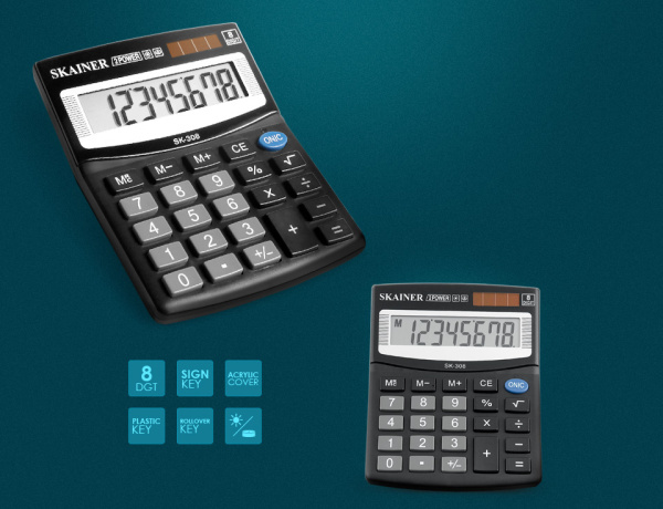 Калькулятор  комп.  8разр. дв.пит