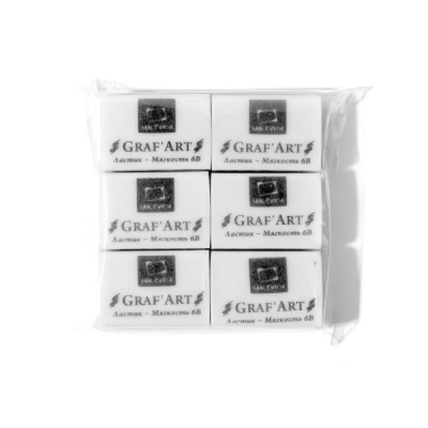 Ластик экстра мягкий 6В белый