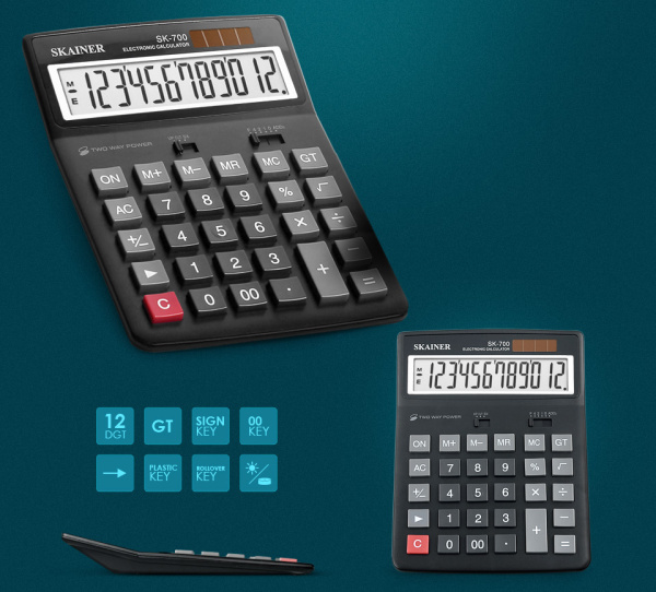 Калькулятор бух. 12разр. дв.пит