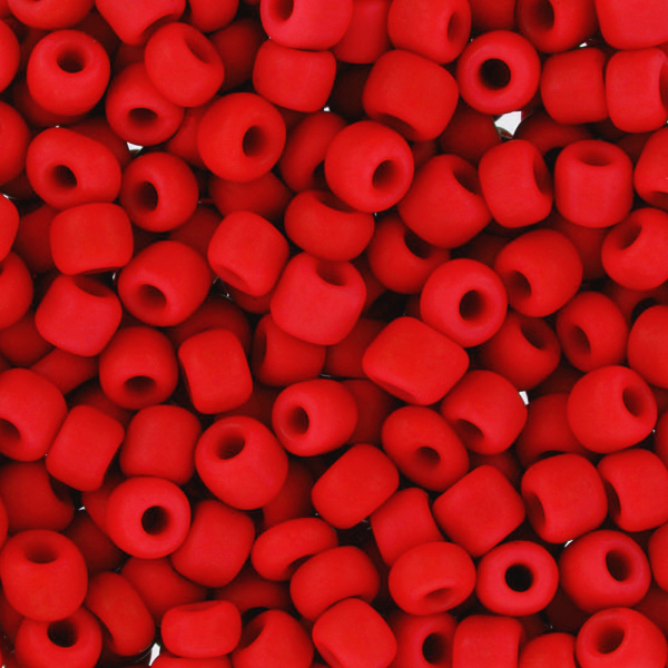 Бисер красный 3мм 10гр круглый матовый (0041М-0050М)