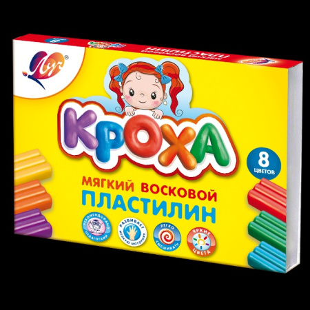 Пластилин мягкий Кроха 08цв.