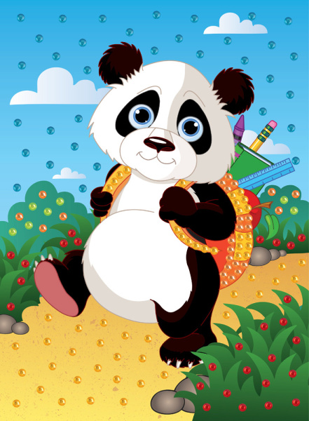 Набор д/творчества Мозаика Панда 19,5*26,5см самокл.