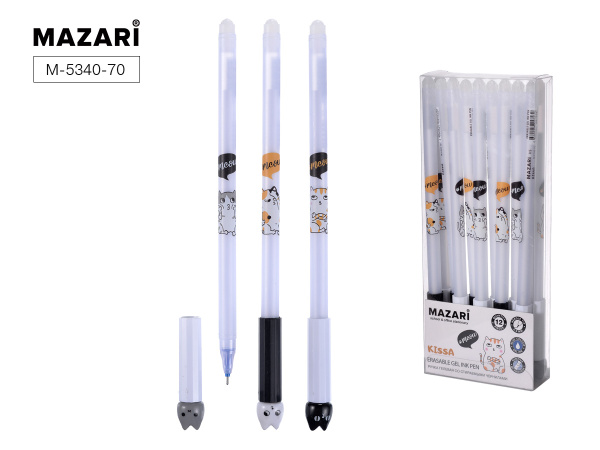 Ручка гель "пиши-стирай"  0,5мм, синяя  Kissa