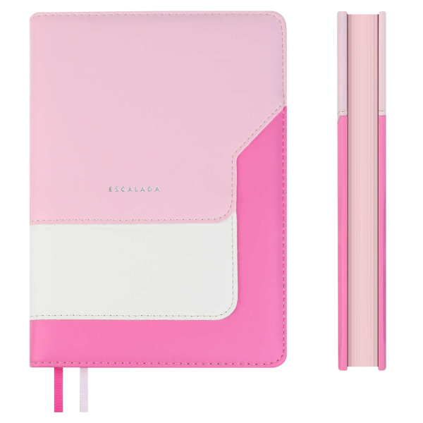 Ежедневник А5 7Бц Escalada Лайка розовый, кожзам, поролон, 160л