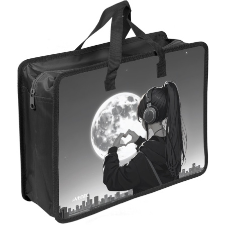 Папка с ручками А4 пластик Silver Moon , широкая боковина