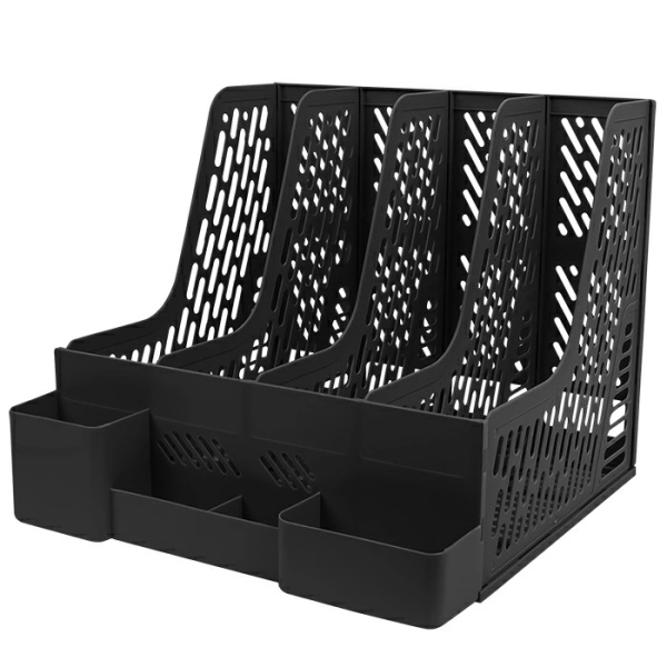 Лоток вертик 4 секции черный + 3 горизонт. отд.