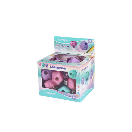 Точилка пластик с контейнером Pastel Star