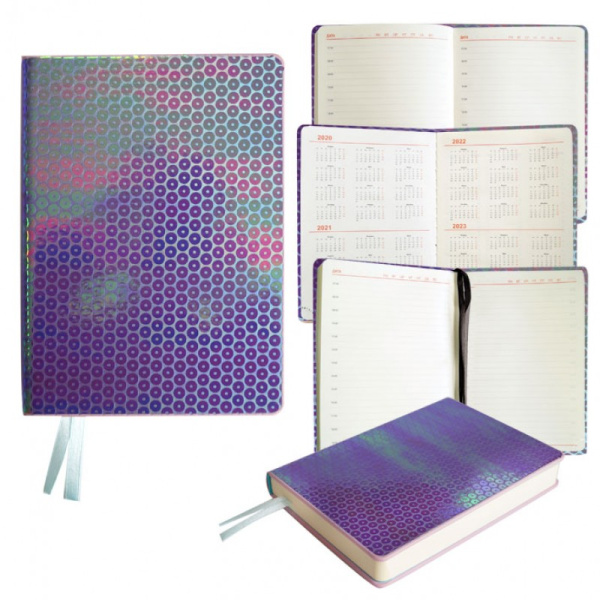 Ежедневник А6+ ПВХ Вайолет 176л перфорир. уголок