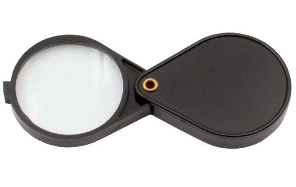 Лупа d 60мм (пятикратное увеличение) складная черная