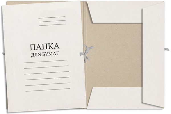 Папка на завязках картон 290г/м2