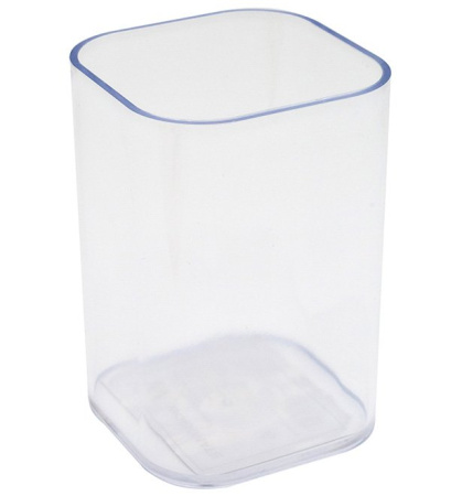 Подставка (стакан) д/канц.принадл. прозрачная