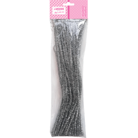 Пушистая проволока 30см, Серебро блест. 30шт