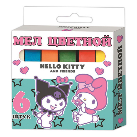 Мел цв. набор  6 цветов Kuromi+My Melody