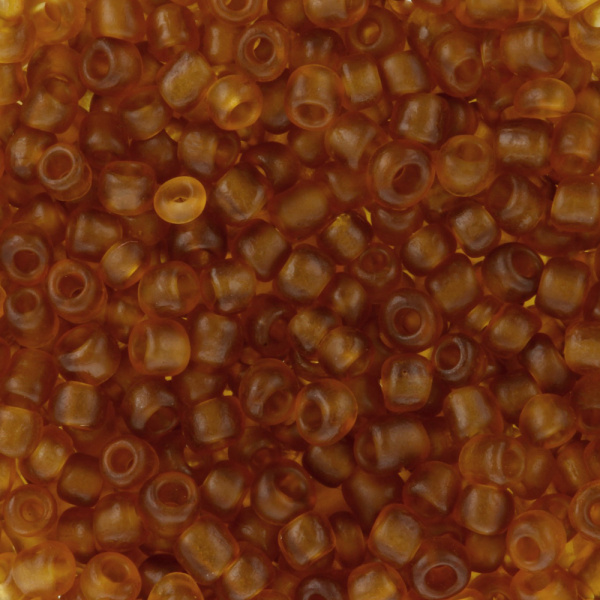 Бисер коричневый 3мм 10гр круглый прозрачный матовый