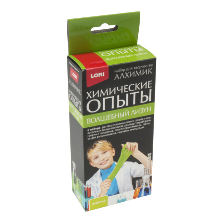 Химические опыты Волшебный лизун зеленый