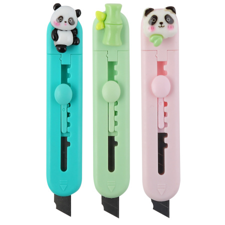 Нож канцелярский  малый  9мм Панда