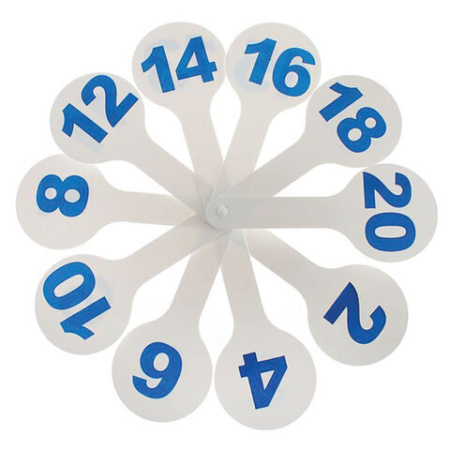 Касса-веер цифр от 1 до 20  облегченные