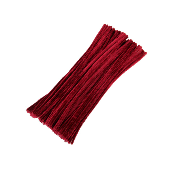 Пушистая проволока 30см/25шт Бордо