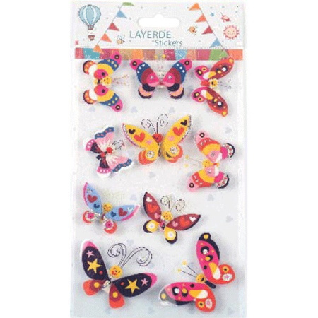 Наклейки объемные Butterflies 10,5*18см