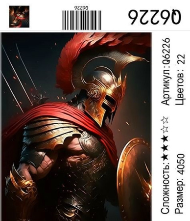 Картина по номерам 40*50 см Гладиатор