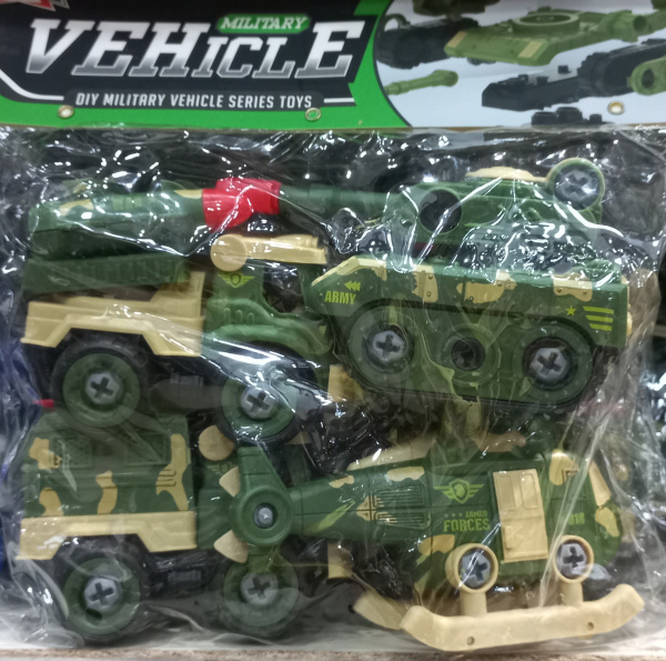 Машина набор Vehicle военный с отверткой