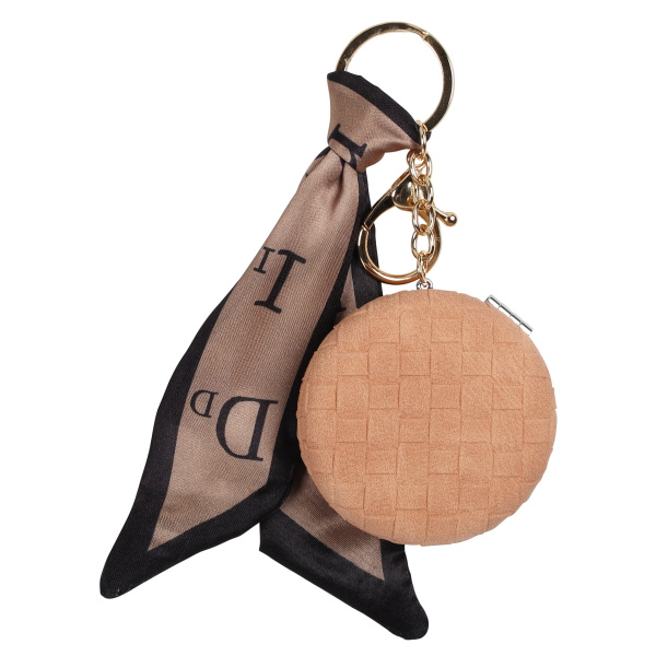 Брелок-зеркало Style бежевый кожзам АКЦИЯ