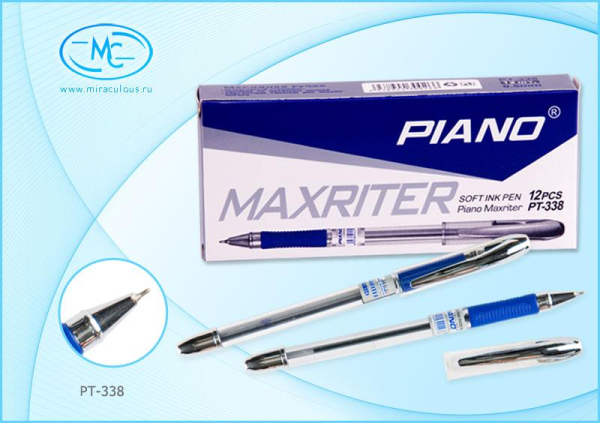 Ручка шарик. Piano Maxriter маслян. осн., игольчатый након