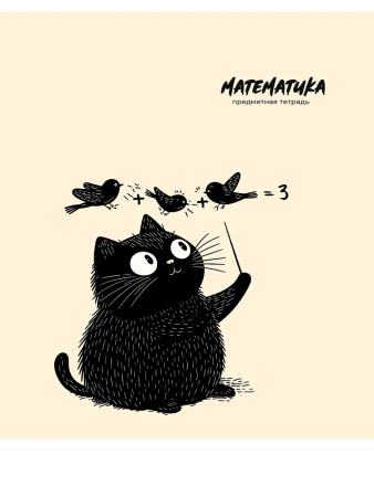 Тетрадь темат. 48л Bad cat Математика