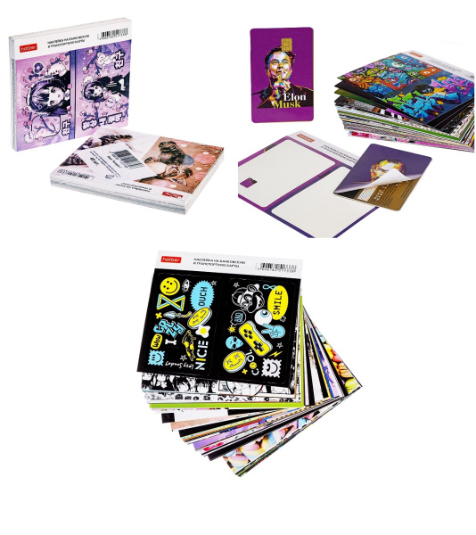 Наклейка на банковскую и транспортную карту Ассорти