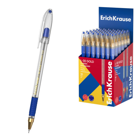 Ручка шарик. EK L-30 Gold Stick&Grip Classic 0,5мм, синяя