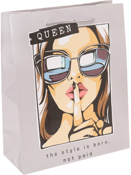 Пакет подарочный 18*23 Девушка в очках