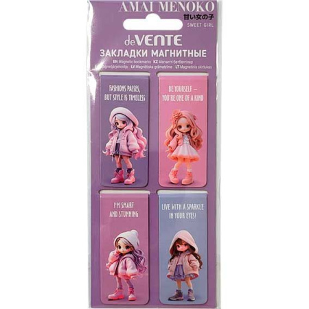 Закладки магнитные 4шт/уп Amai Menoko