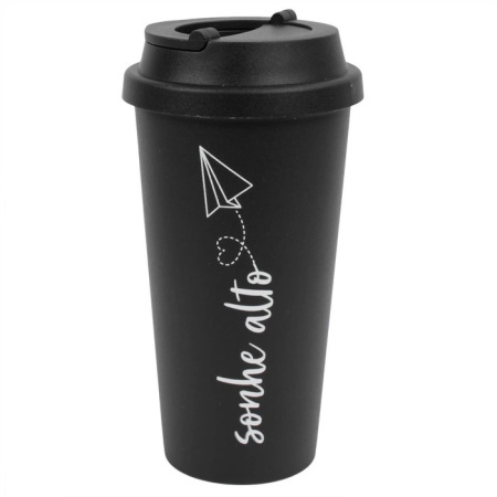 Стакан с крышкой Черный