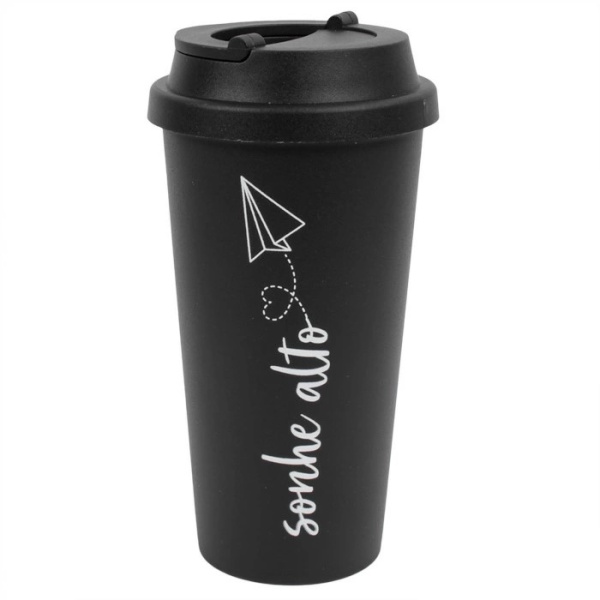 Стакан с крышкой Черный