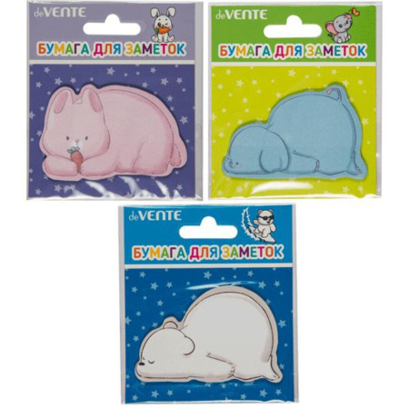 Стикер 46*71мм Bunny, Elephant and Bear, 20л