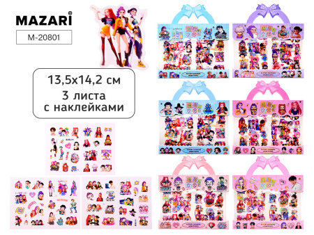 Наклейки Декоративные 13,5*14,2см K-Pop 3л