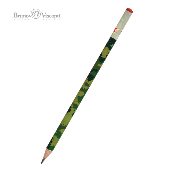 Карандаш ч/гр Happy Graphix Милитари/HВ