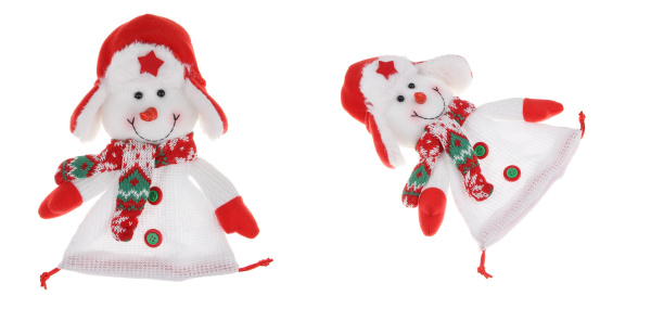 яСувенир подарочный Снеговик 25*16*4см, ткань