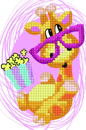 Алмазная мозаика на картоне 10*15см Пойдем в кино!