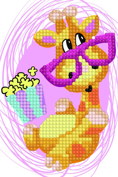 Алмазная мозаика на картоне 10*15см Пойдем в кино!