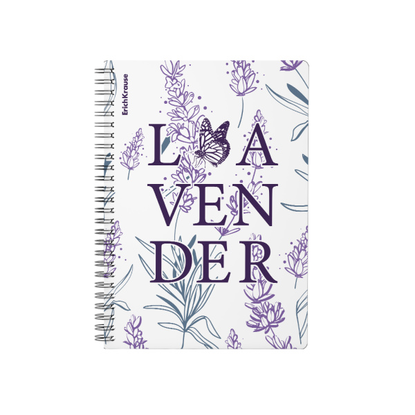 Тетрадь А5 гребень пласт.обл. 80л Lavender