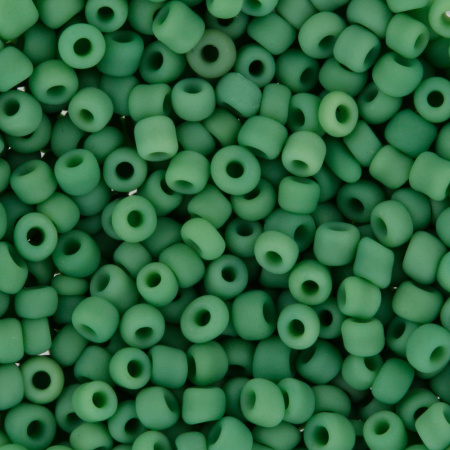 Бисер зеленый 3мм 10гр круглый непрозрачный матовый (0041-0055)