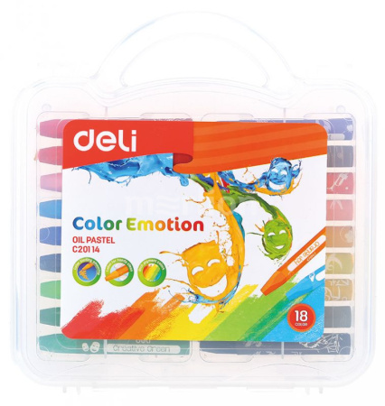 Мелки Пастель Color Emotion 18цв. масляная пласт. бокс