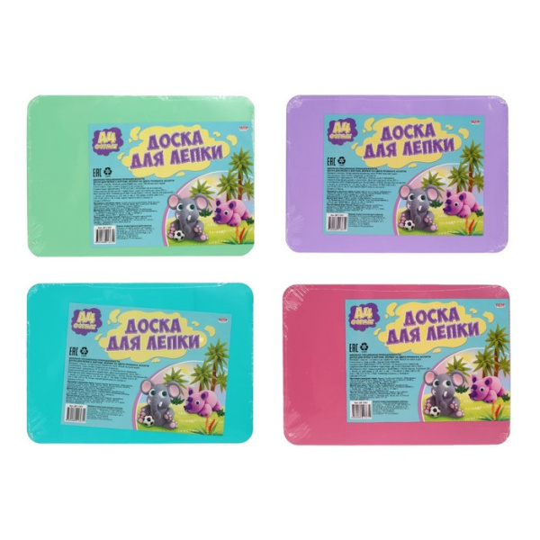 Доска для пластилина А4 с бортом цвета прованса ассорти