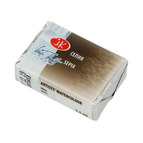 Акварель сепия Белые ночи кюветы 2,5 мл