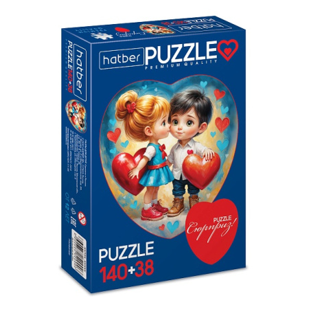 Пазлы "2в1" Два сердца-Нежный возраст  140 и 38 эл