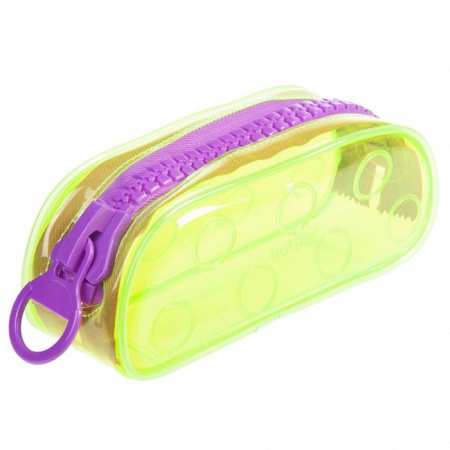 Пенал-косметичка Zipper Lemon, ПВХ, большая молния АКЦИЯ