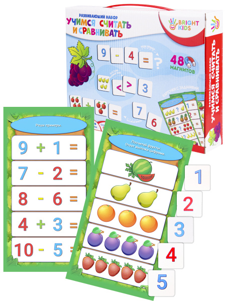 Развивающий набор на магнитах Учимся считать и сравнивать