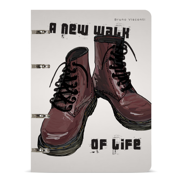 Тетрадь блок/кольцах  80л Boots.Коричневые ботинки, пл.обл. АКЦИЯ